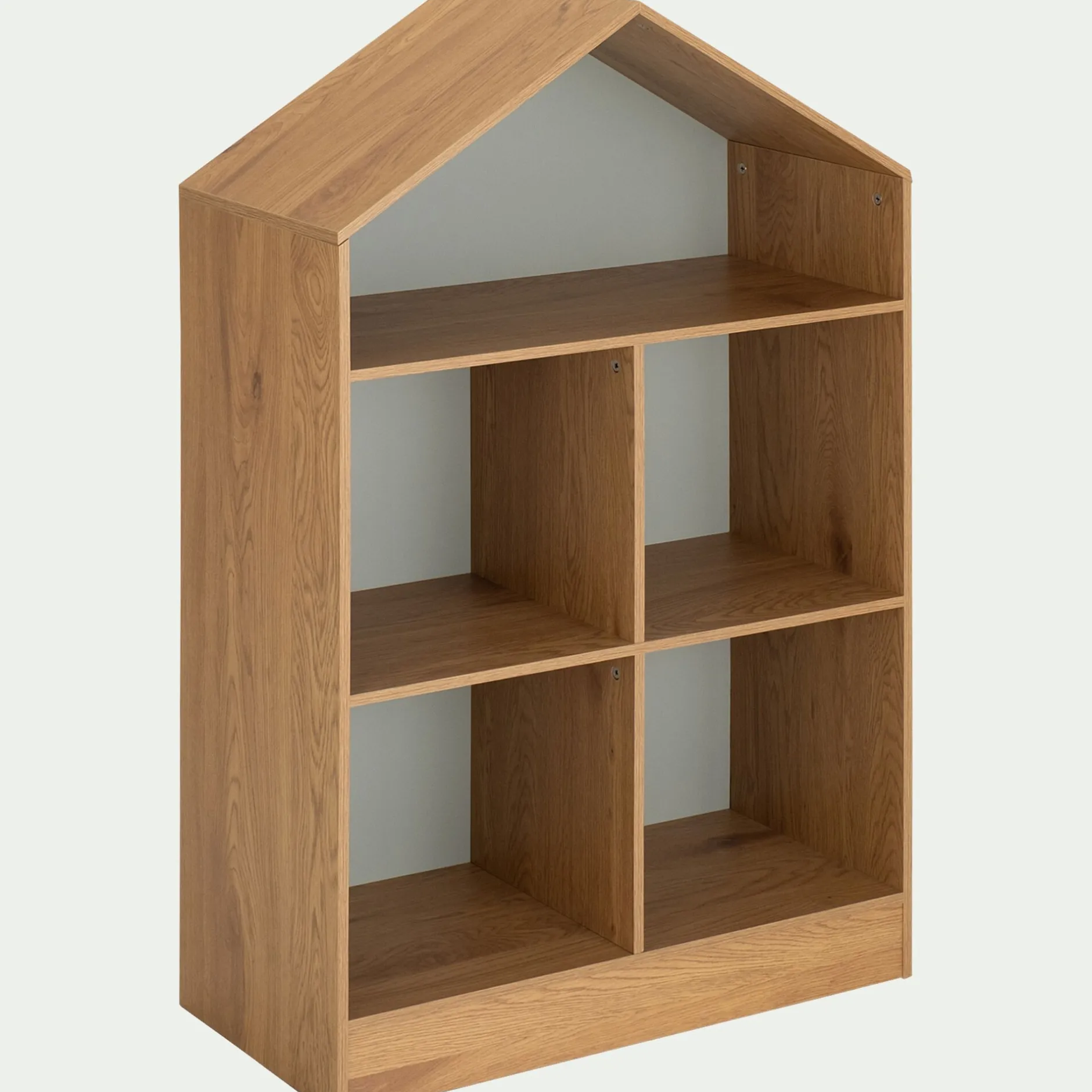 Bibliothèque Enfant|Bibliothèque Enfant*alinea Etagère maison 5 cases en bois - Bois clair