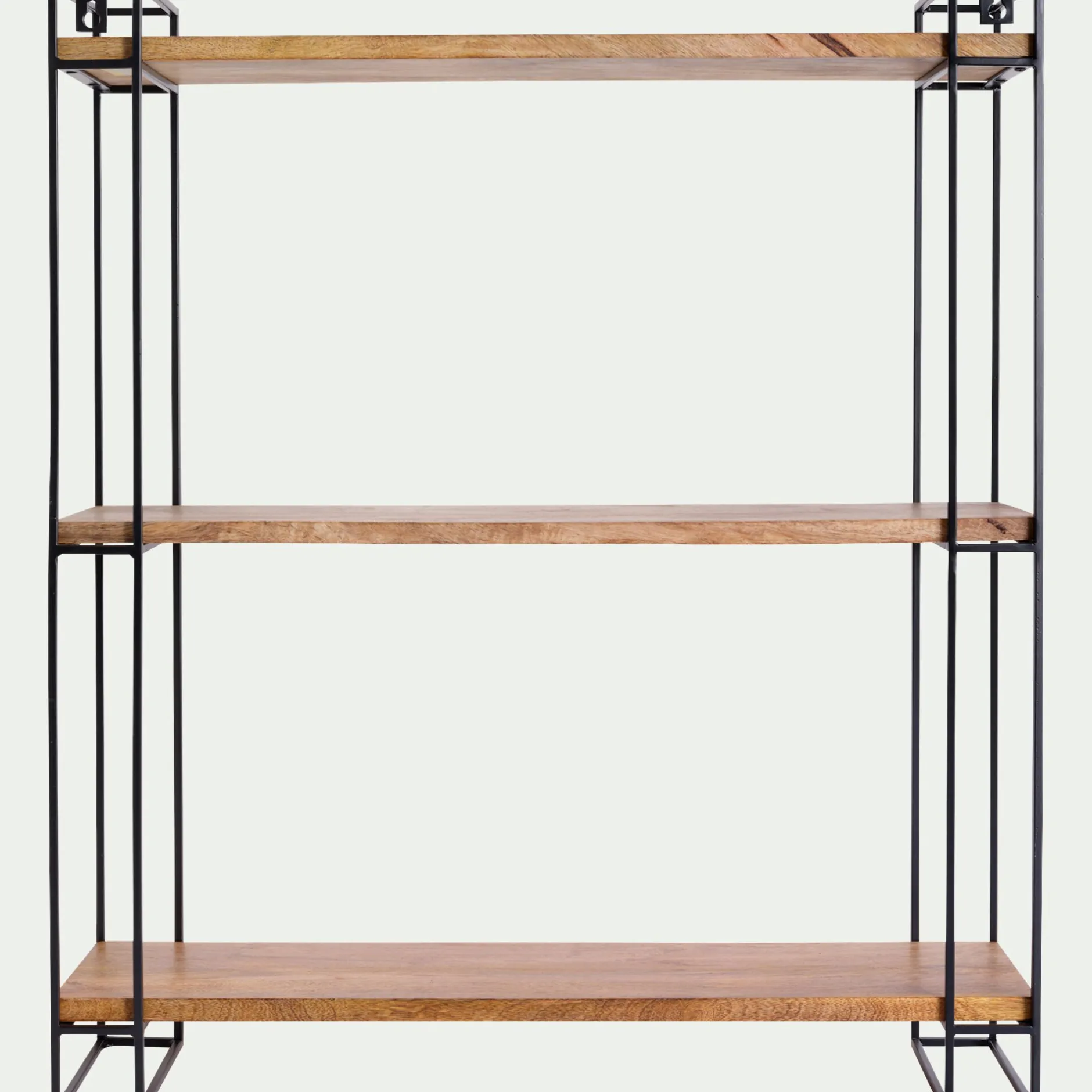 Étagère Murale*alinea Etagère murale en bois et métal - L66xl19xH77,5cm Bois clair