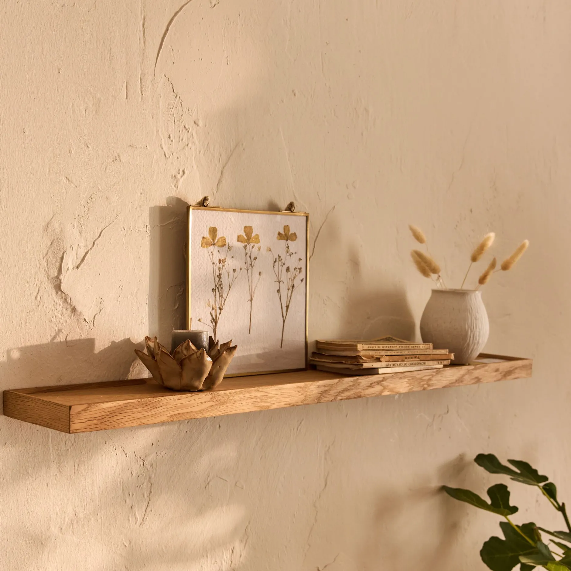 Étagère Murale*alinea Etagère murale en bois 12x80cm - Bois clair