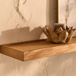 Étagère Murale*alinea Etagère murale en bois 12x80cm - Bois clair