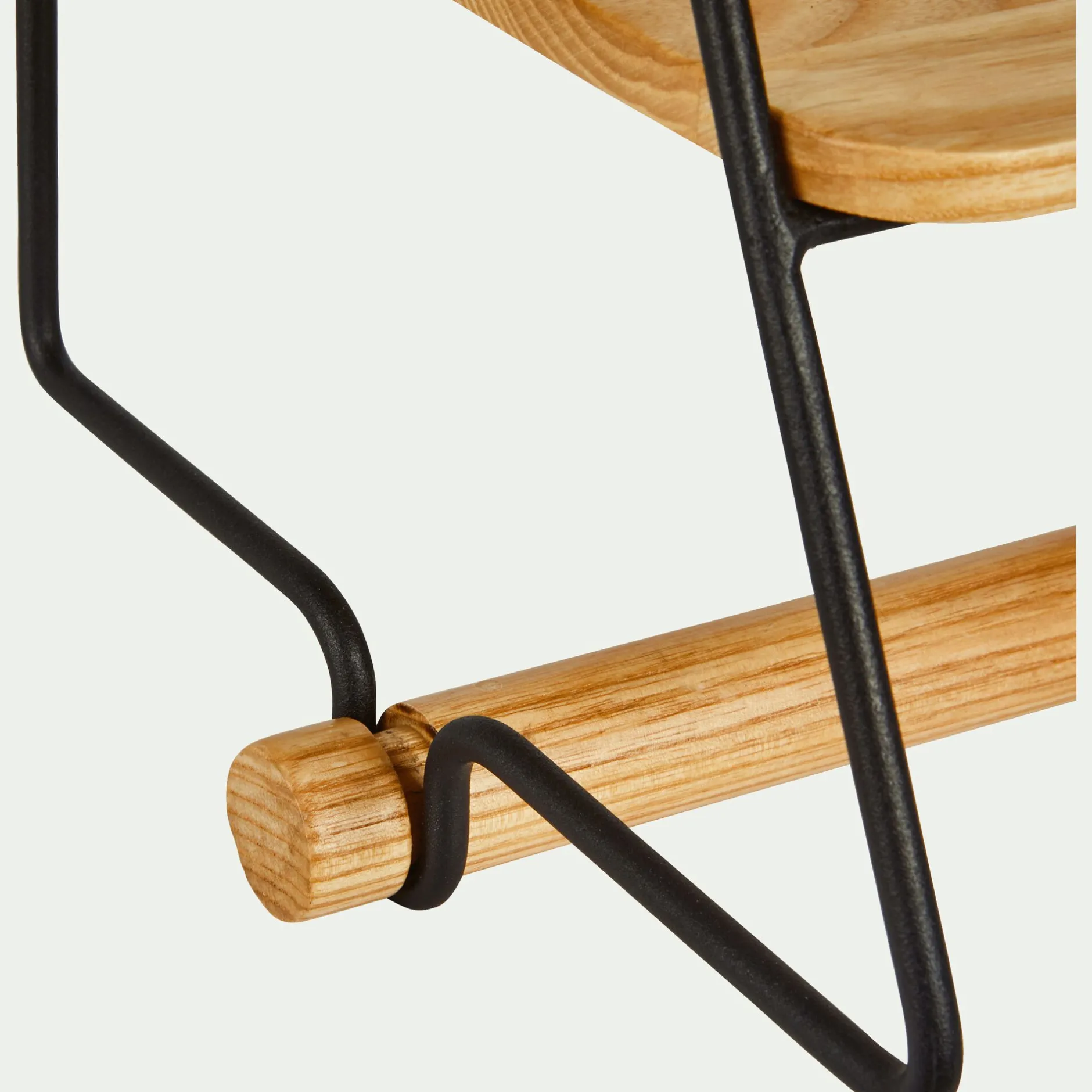 Aménagement Meuble Cuisine*alinea Etagère murale en métal et bois avec support papier Naturel