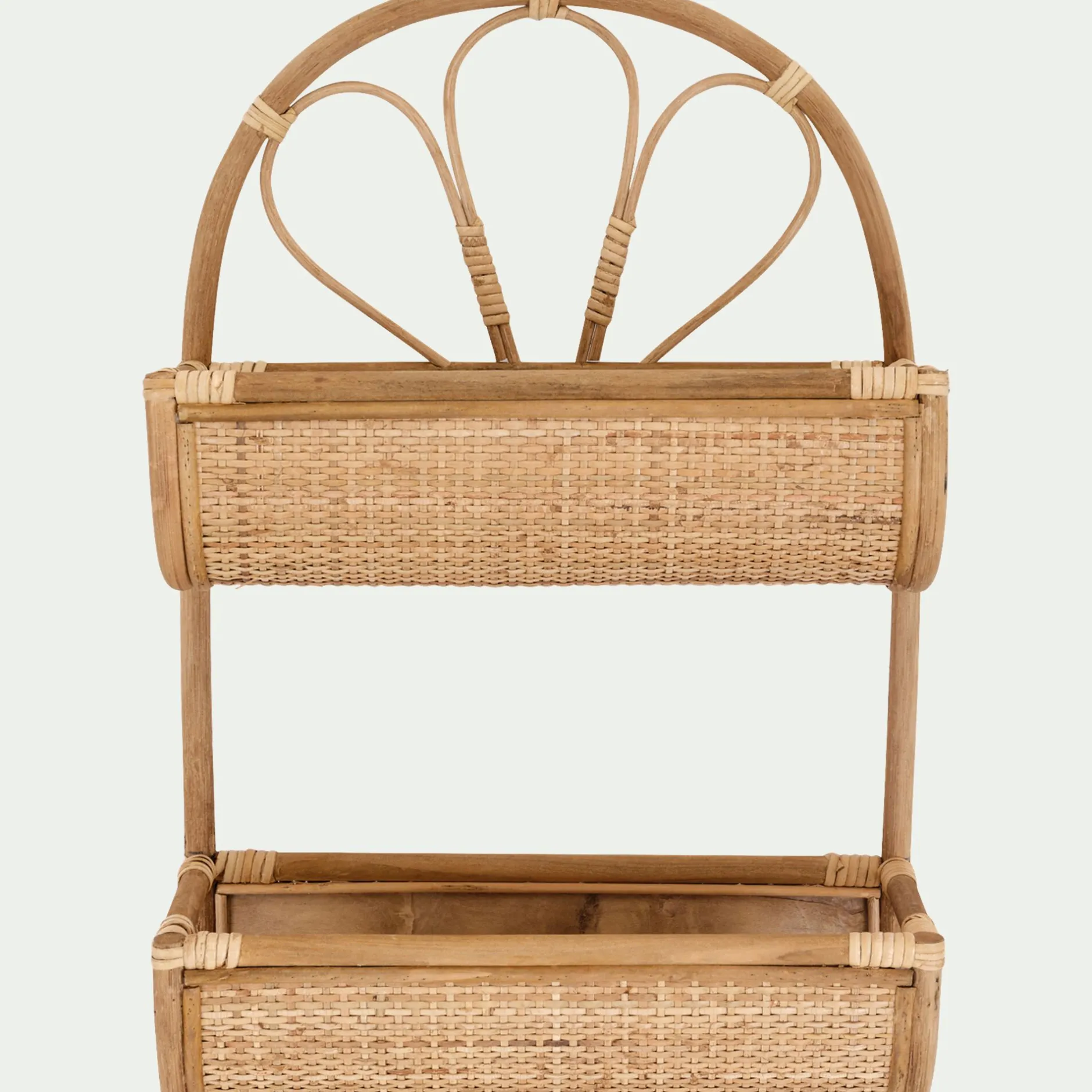 Étagère Murale*alinea Etagère murale en rotin - L40,5xl16,5xH63cm Naturel