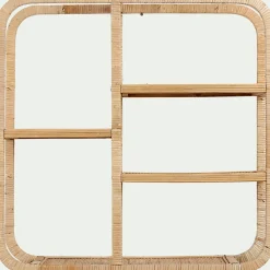 Étagère Murale*alinea Etagère murale en rotin - 65x65cm Naturel