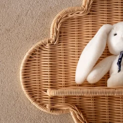 Matelas Enfant|Déco Murale*alinea Etagère murale nuage en rotin 40x58cm - Naturel