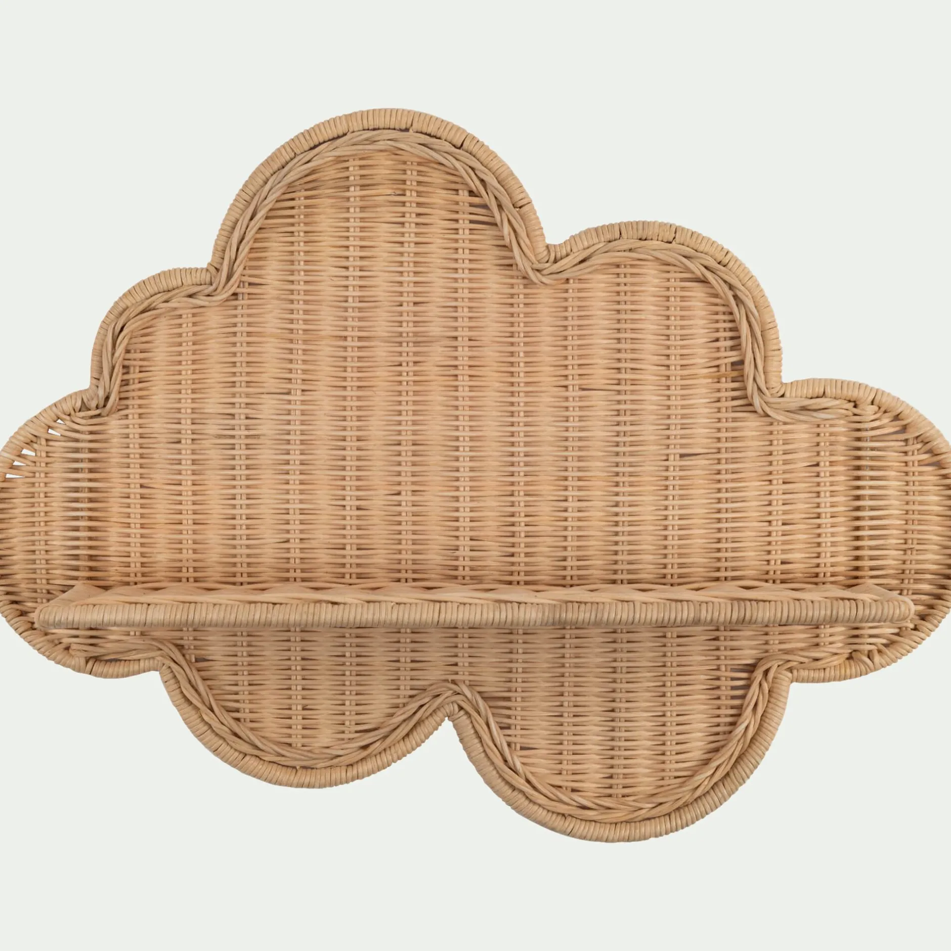 Matelas Enfant|Déco Murale*alinea Etagère murale nuage en rotin 40x58cm - Naturel