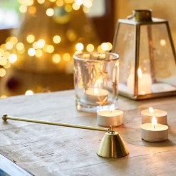 Bougie Et Photophore De Noël|Objet Décoratif De Noël*alinea Eteignoir en fer H21cm - Doré