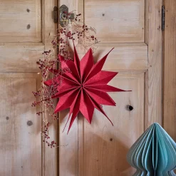 Suspension De Noël|Décoration À Suspendre*alinea Etoile à suspendre en feutrine D40cm - Rouge