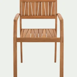 Chaise De Jardin*alinea Fauteuil de jardin avec accoudoirs en acacia huilé - Bois clair