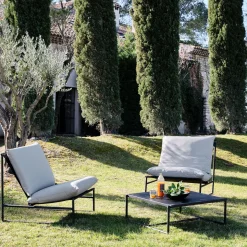 Fauteuil De Jardin*alinea Fauteuil de jardin en aluminium - Noir