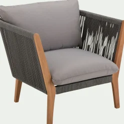 Fauteuil De Jardin*alinea Fauteuil de jardin en cordes - vésuve Gris