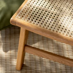 Fauteuil*alinea Fauteuil en chêne et rotin - Bois clair