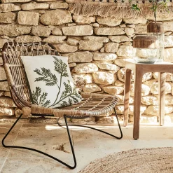 Fauteuil*alinea Fauteuil en rotin et métal Naturel