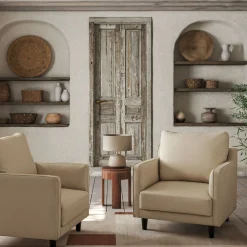 Fauteuil*alinea Fauteuil en tissu - roucas Beige