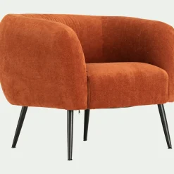 Fauteuil*alinea Fauteuil en tissu avec pieds en acier - brun rustrel Marron