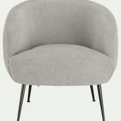Fauteuil*alinea Fauteuil en tissu avec piétement en acier - borie Gris