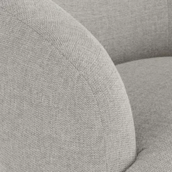 Fauteuil*alinea Fauteuil en tissu avec piétement en acier - borie Gris