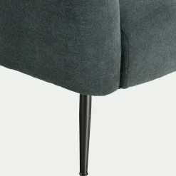 Fauteuil*alinea Fauteuil en tissu avec pieds en acier - Bleu