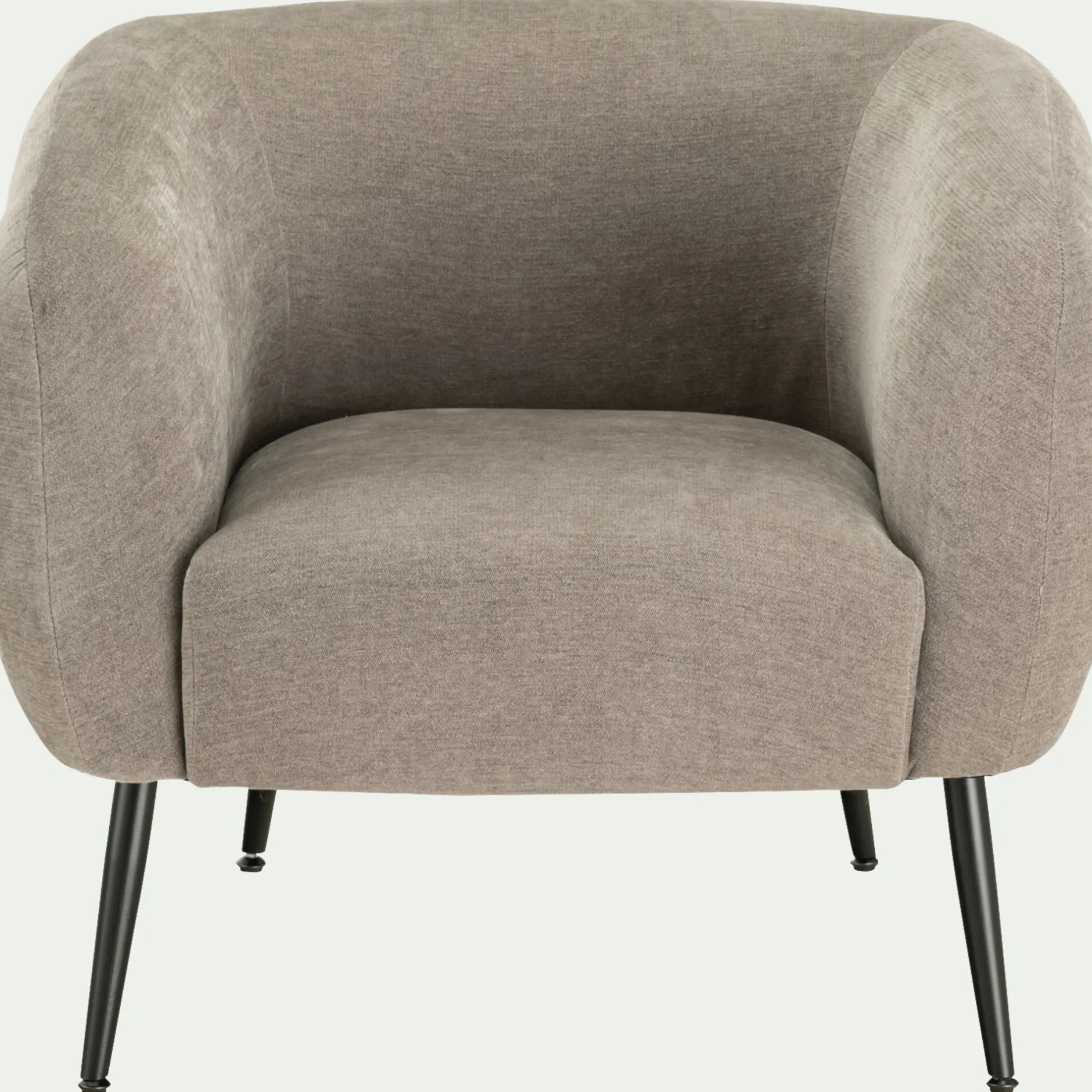 Fauteuil*alinea Fauteuil en tissu avec pieds en acier - restanque Gris
