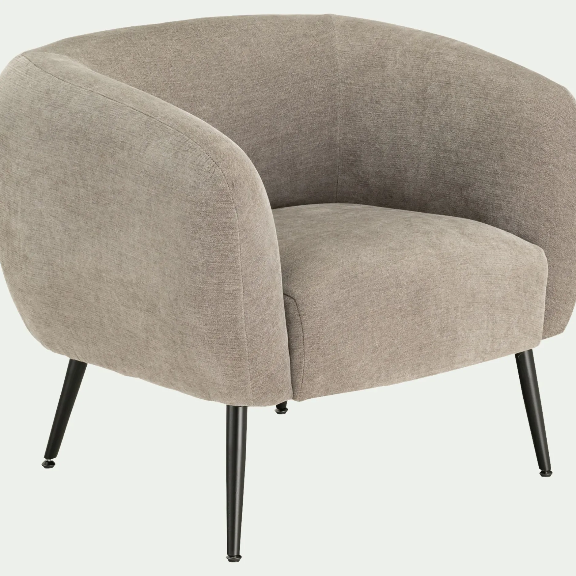 Fauteuil*alinea Fauteuil en tissu avec pieds en acier - restanque Gris