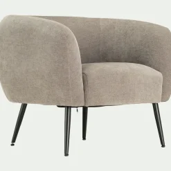 Fauteuil*alinea Fauteuil en tissu avec pieds en acier - restanque Gris