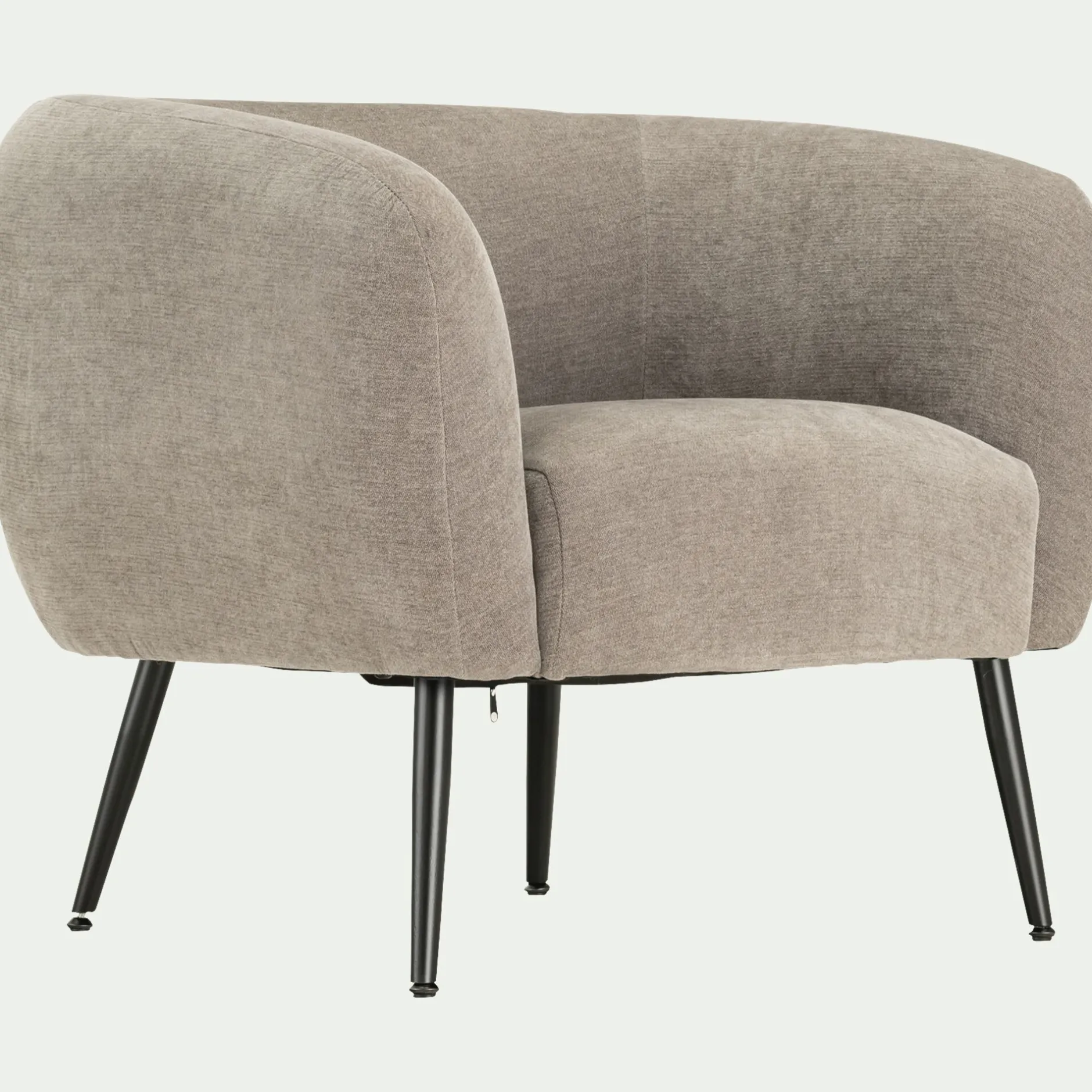 Fauteuil*alinea Fauteuil en tissu avec pieds en acier - restanque Gris