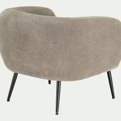 Fauteuil*alinea Fauteuil en tissu avec pieds en acier - restanque Gris