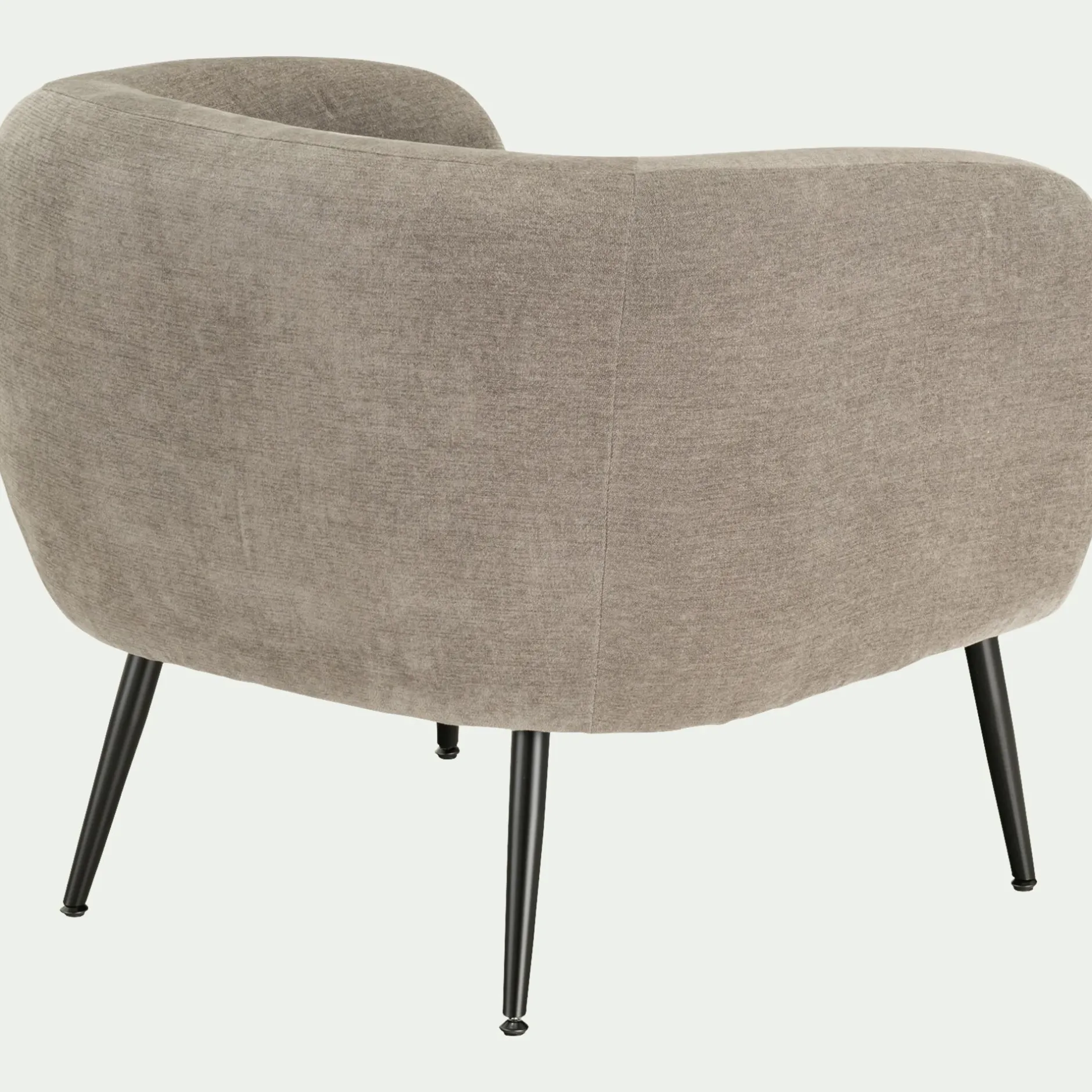 Fauteuil*alinea Fauteuil en tissu avec pieds en acier - restanque Gris