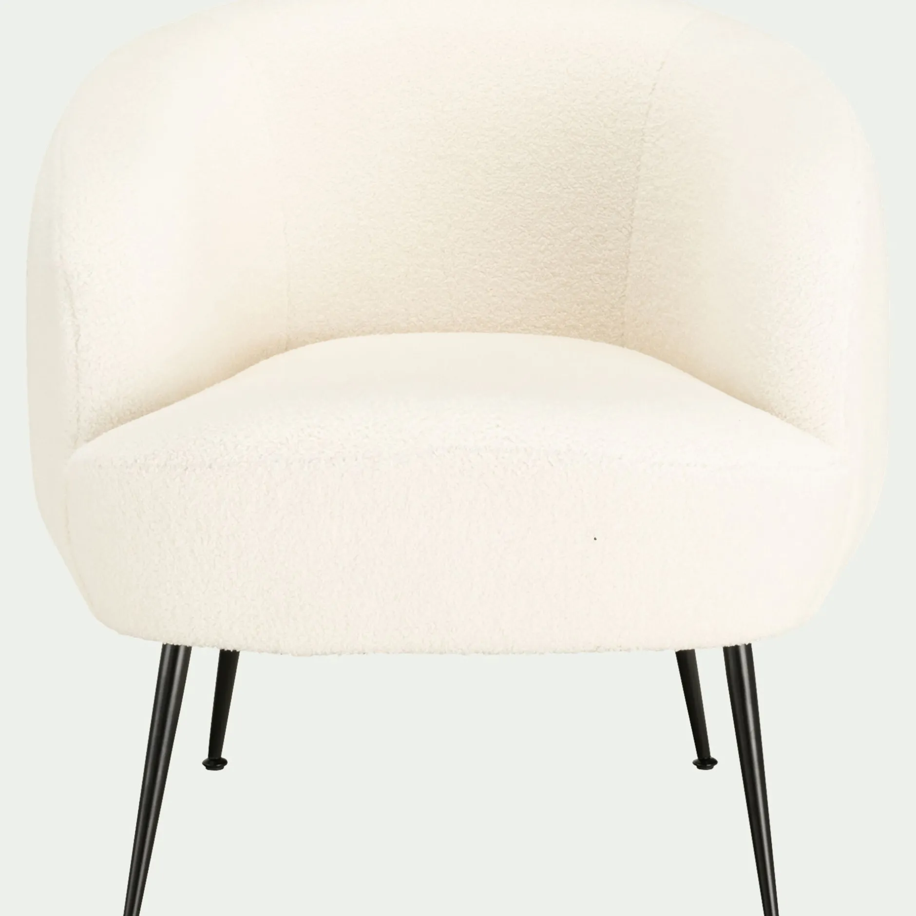 Fauteuil*alinea Fauteuil en tissu avec piétement en acier - capelan Blanc