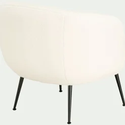 Fauteuil*alinea Fauteuil en tissu avec piétement en acier - capelan Blanc