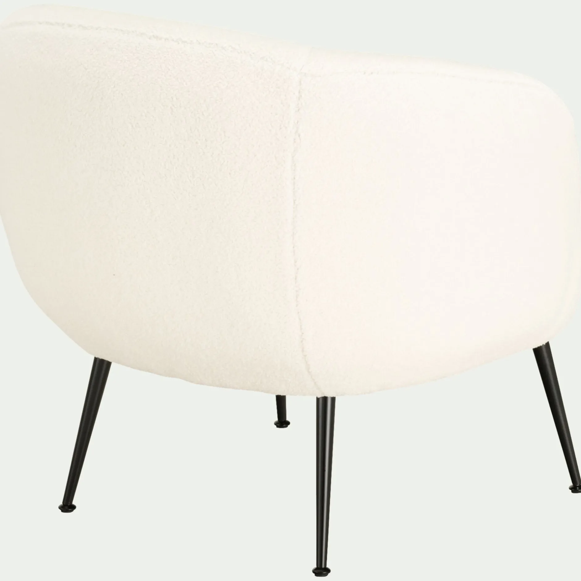 Fauteuil*alinea Fauteuil en tissu avec piétement en acier - capelan Blanc