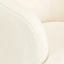 Fauteuil*alinea Fauteuil en tissu avec piétement en acier - capelan Blanc