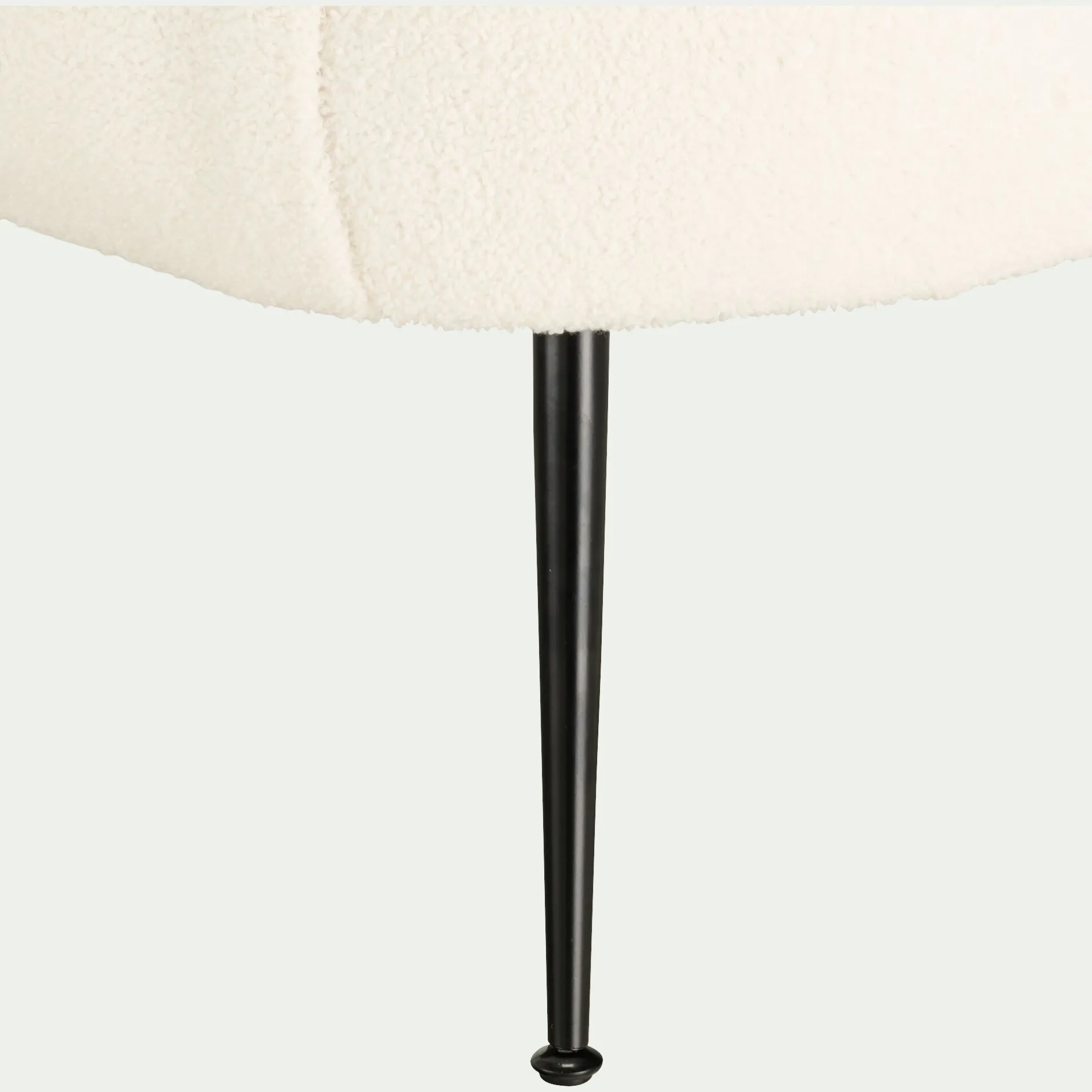 Fauteuil*alinea Fauteuil en tissu avec piétement en acier - capelan Blanc