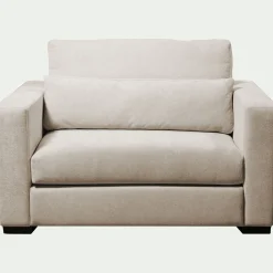 Fauteuil*alinea Fauteuil en tissu Bloq - roucas Beige