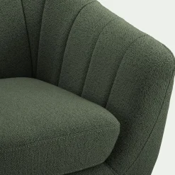 Fauteuil*alinea fauteuil en tissu bouclette monza - cèdre Vert