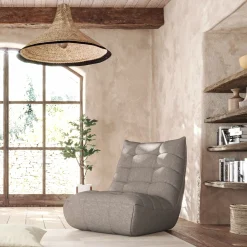 Fauteuil|Canapé Modulable*alinea Fauteuil en tissu bouclette - clair Gris