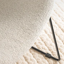 Fauteuil*alinea Fauteuil en tissu bouclettes - Beige