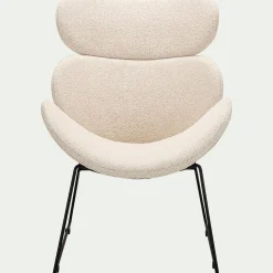Fauteuil*alinea Fauteuil en tissu bouclettes - Beige