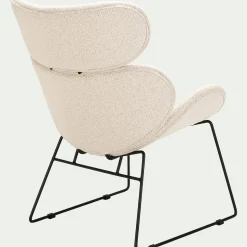 Fauteuil*alinea Fauteuil en tissu bouclettes - Beige