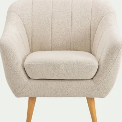 Fauteuil*alinea Fauteuil en tissu bouclette - Beige