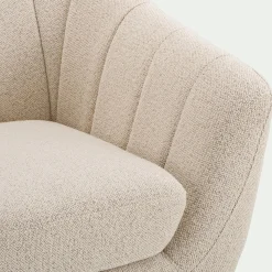 Fauteuil*alinea Fauteuil en tissu bouclette - Beige