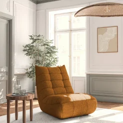 Fauteuil*alinea Fauteuil en tissu chenille - argan Jaune