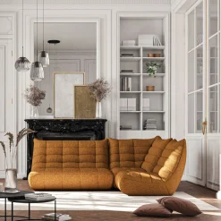 Fauteuil*alinea Fauteuil en tissu chenille - argan Jaune