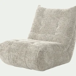 Fauteuil*alinea Fauteuil en tissu chenille - roucas Beige