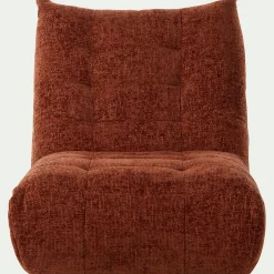 Fauteuil*alinea Fauteuil en tissu chenille - brun rustrel Marron