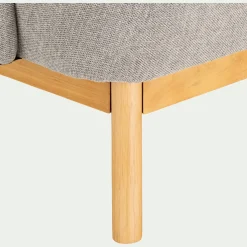 Fauteuil*alinea Fauteuil en tissu chiné et piétement en hévéa - borie Gris