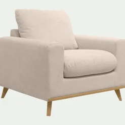 Fauteuil*alinea Fauteuil en tissu crown - roucas Beige