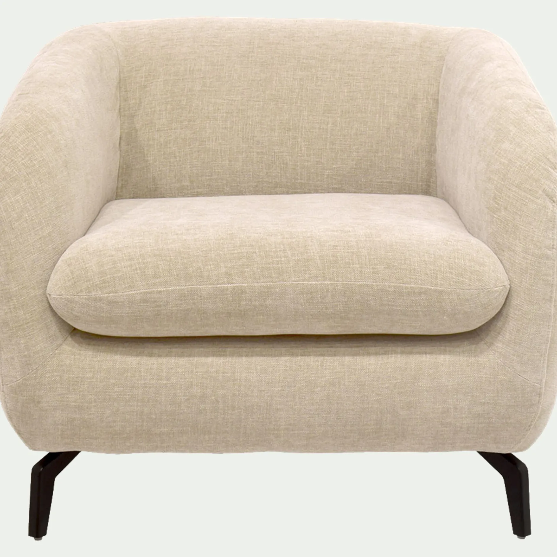 Fauteuil*alinea Fauteuil en tissu doux tramé - écru Blanc