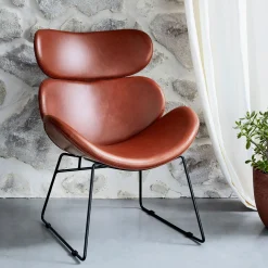 Fauteuil*alinea Fauteuil en tissu enduit - brun albe Marron