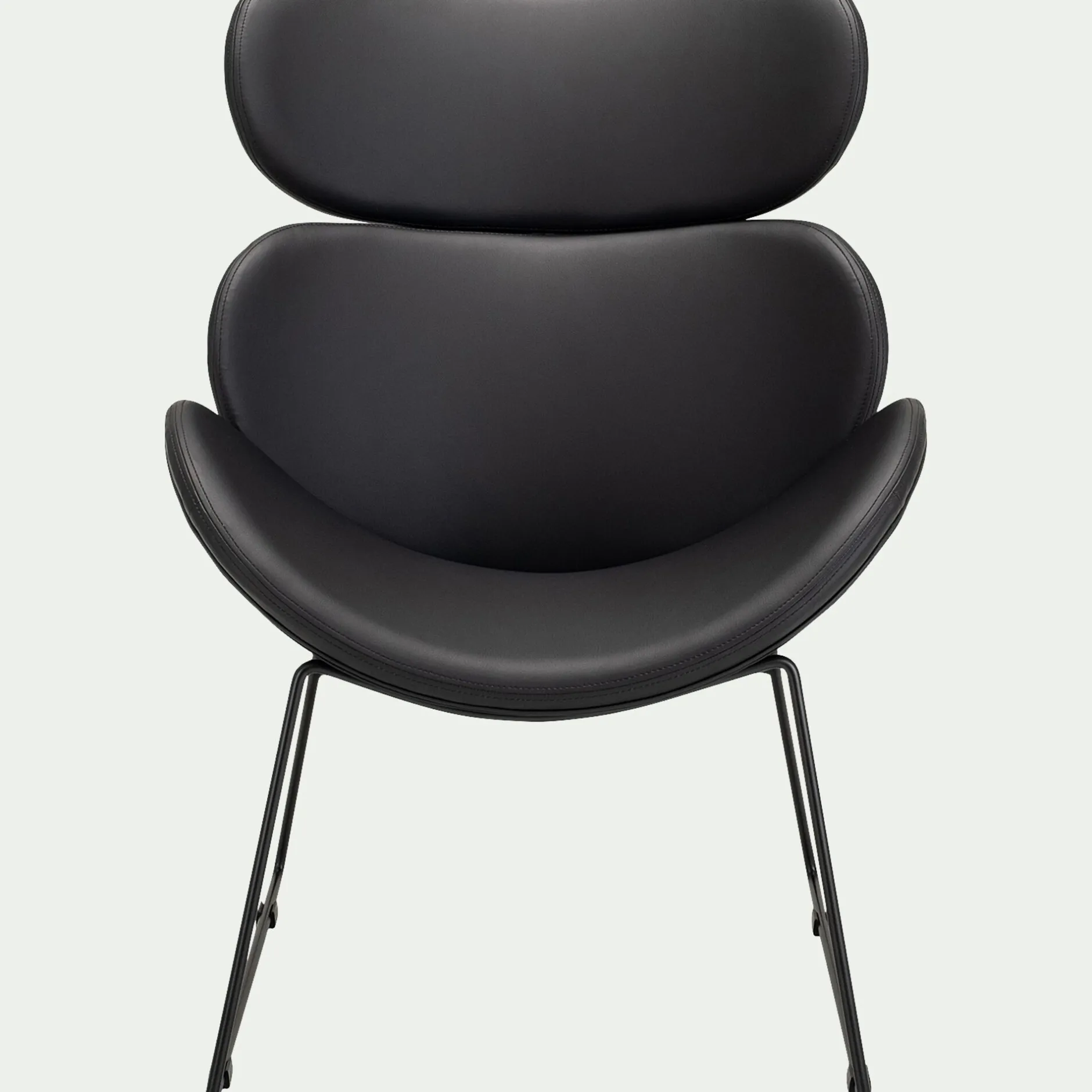 Fauteuil*alinea Fauteuil en tissu enduit - Noir