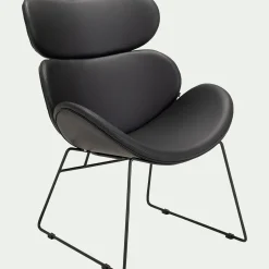 Fauteuil*alinea Fauteuil en tissu enduit - Noir